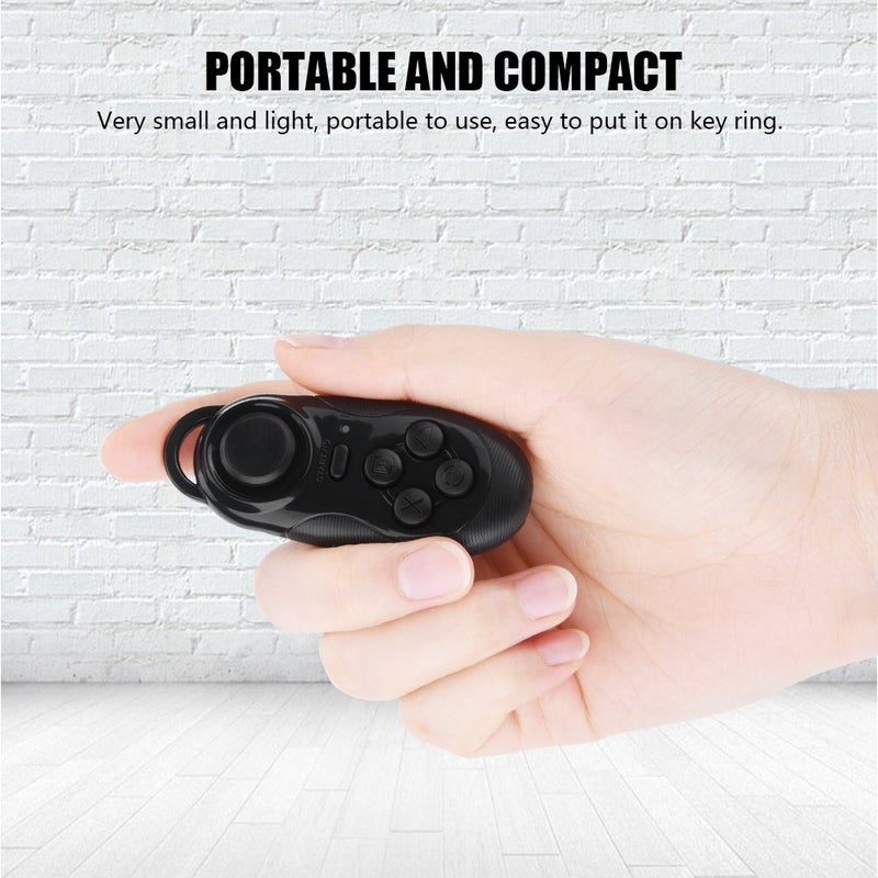 ZERONE Wireless Gamepad Remote Controller - Selfie Camera Shutter, Mouse, 3D VR Glasses Remote Control Compatible With IOS Android PC TV Box (Black) - Image 2
